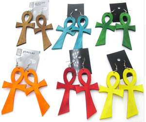 WOODEN ANKH IN VARIOUS COLORS