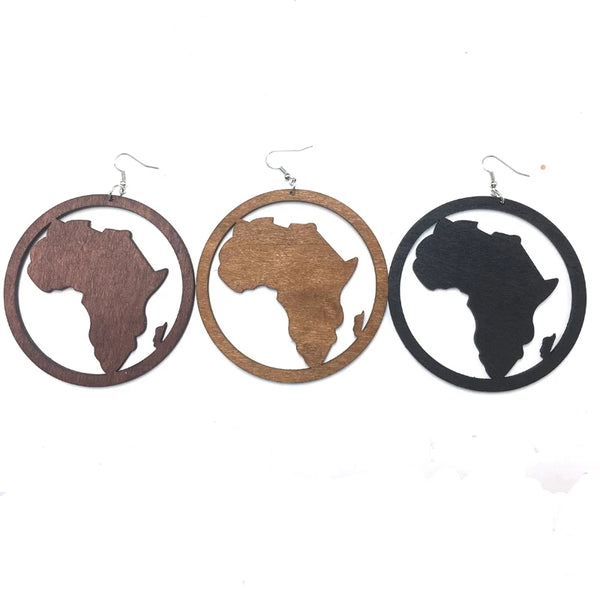 STR8 OUTTA AFRICA WOODEN DROP EARRINGS