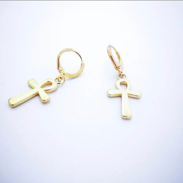 SMALL ANKH EARRINGS