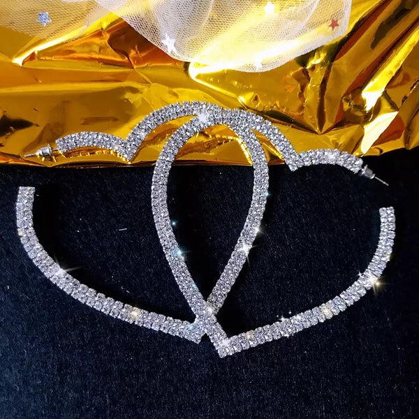 HEART OF GOLD LARGE HOOP EARRINGS