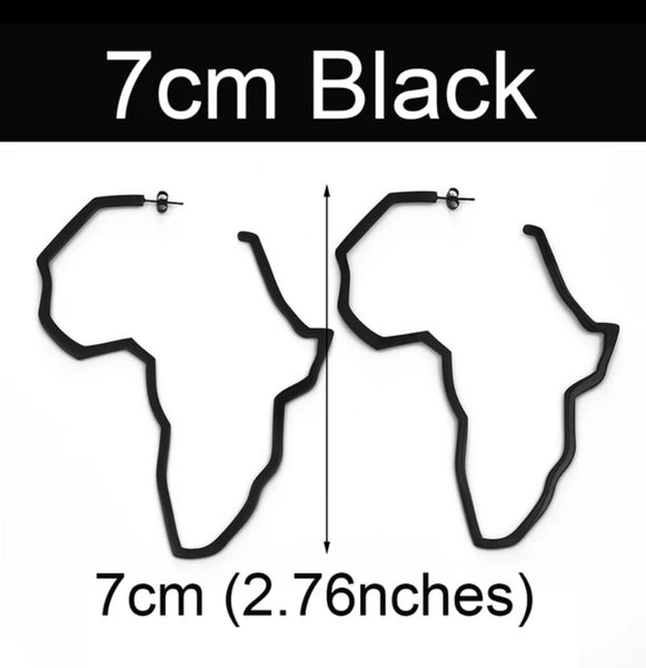 STR8 OUTTA AFRICA HOLLOW MAP EARRINGS