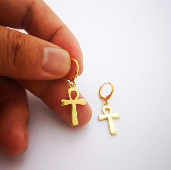 SMALL ANKH EARRINGS