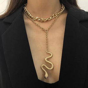 SERPENT PENDANT CHAIN NECKLACE